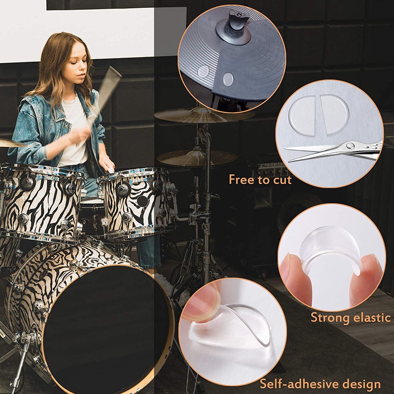 Set 28 Miếng Đệm Silicone Giảm Ồn 3 Màu Cho Trống