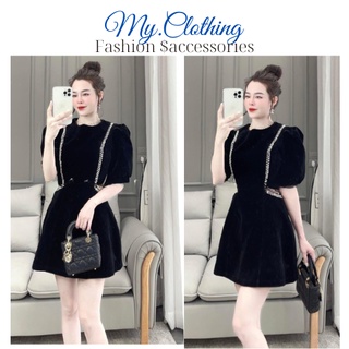 Váy/đầm nữ nhung khoét eo hottrend 2022 My.Clothing V31