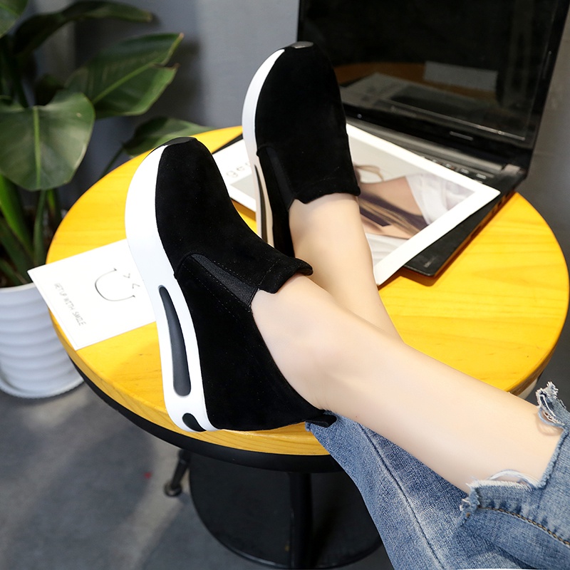 Giày Thể Thao Đế Xuồng Tăng Chiều Cao Thời Trang Cho Nữ