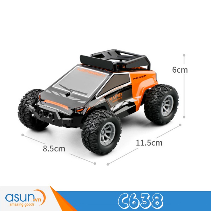 Xe Điều Khiển Mini Cybertruck C638 1:32 Micro RC Off road Car 20km/h