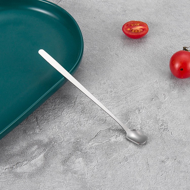 Thìa cà phê, thìa khuấy thép không gỉ đầu vuông phong cách Hàn Quốc | BigBuy360 - bigbuy360.vn