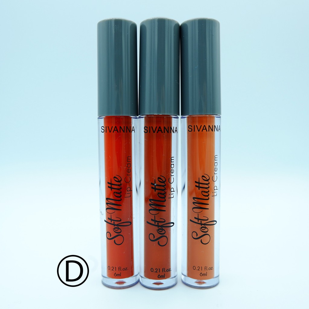 Set Son Kem Lì 3 Cây Sivanna Colors Soft Matte Cream Lip Gloss HF359