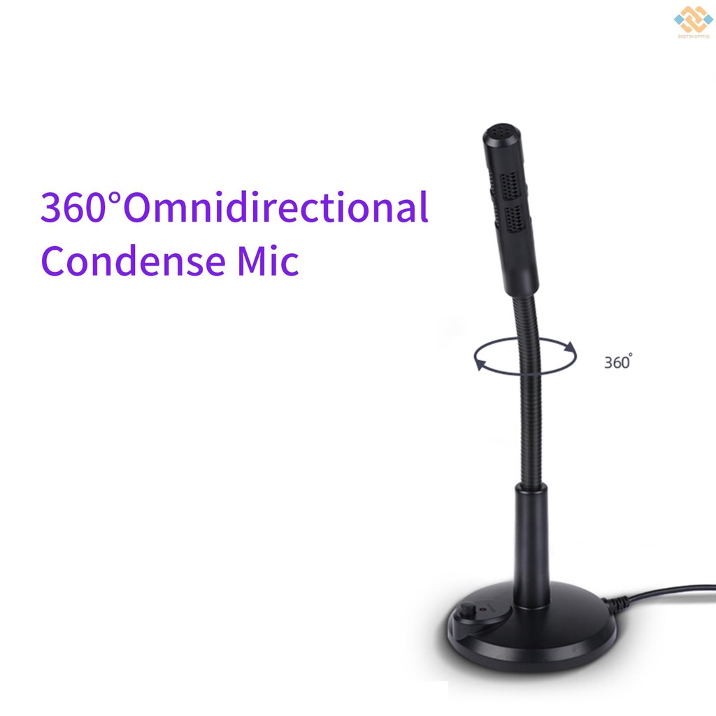 Micro Mini để bàn 360 độ cho máy tính°Micro thu âm đa hướng cổng 3.5mm cho máy tính PC Laptop | BigBuy360 - bigbuy360.vn