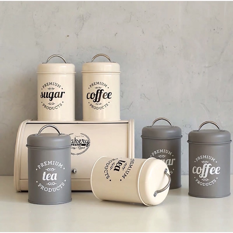 Set jar retro- hộp nhôm đựng gia vị và đồ khô tiện lợi
