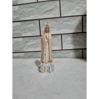122. Đức Mẹ Fatima gốm sứ 15cm