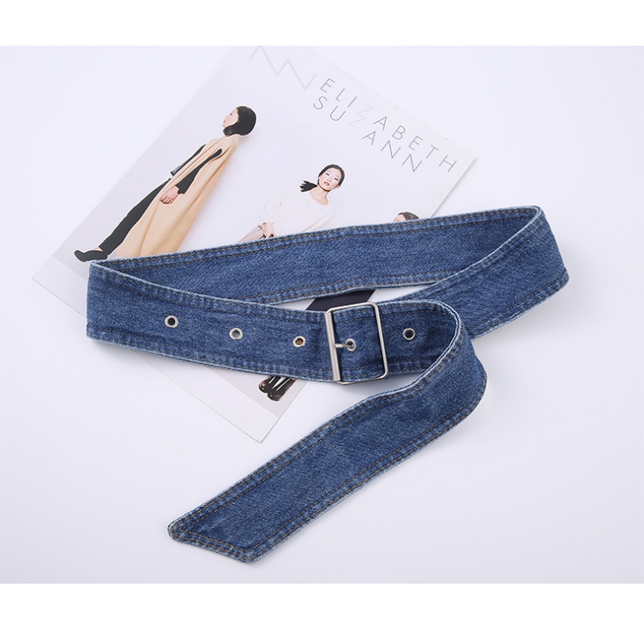 Dây Thắt Lưng Denim Phong Cách Cổ Điển Thời Trang Dành Cho Nữ