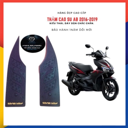 Thảm lót chân xe AB airblade 2016-2017-2018-2019 tấm để sàn gác chân cao su ( Ảnh Chụp Thật)