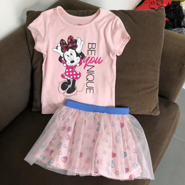 Set áo + chân váy bé gái