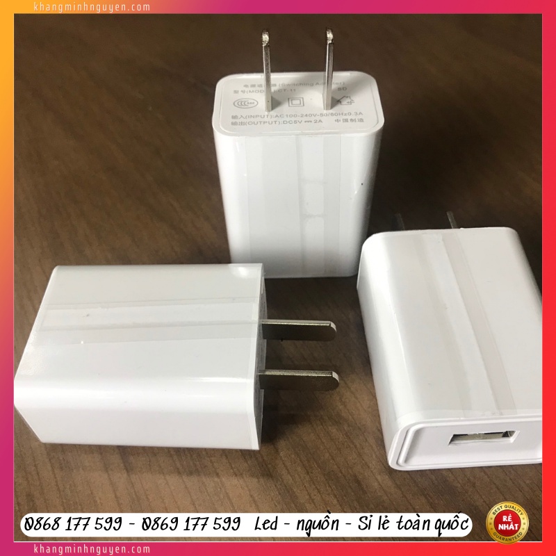 Củ sạc  - nguồn  USB 5V hàng xịn cốc thường  5V2A  - sạc nhanh  5V3A màu trắng - đen