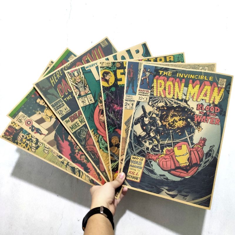 Poster Phim Marvel Khổ A4 Treo Tường Trang Trí