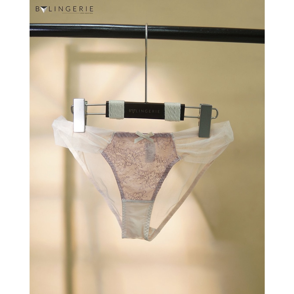 Bộ đồ lót ren nữ BY LINGERIE màu hồng nude có gọng không độn mút B189 | BigBuy360 - bigbuy360.vn