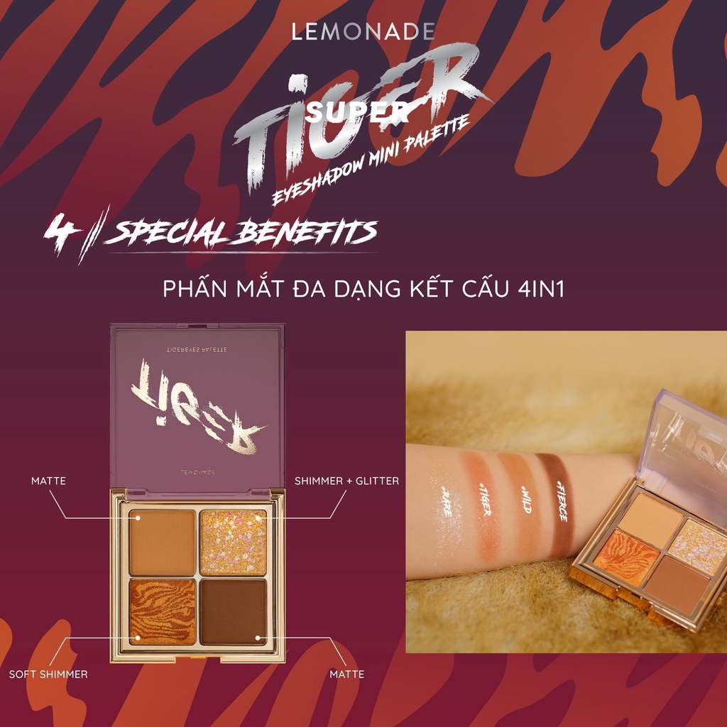 Bảng Phấn Mắt Lemonade SuperTiger Eyeshadow Mini Palette 8.8g