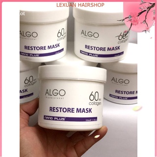 [HẤP DẦU SIÊU PHỤC HỒI] MẶT NẠ DƯỠNG TÓC COLLAGEN RESTORE MASK ALGO 60S NANO PLUS 500ML