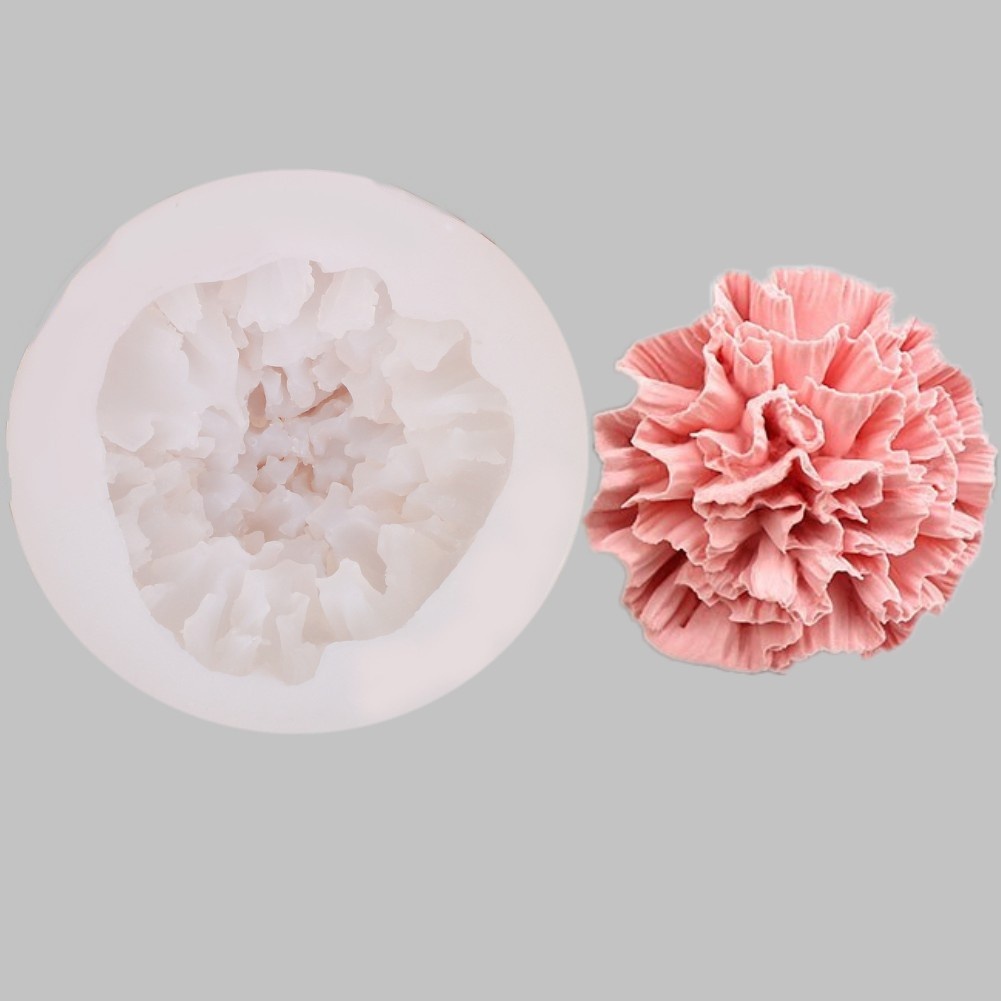 3D Carnation Fondant Handmade Soap Silicone Mold for Cake Decorating Tool Diy Baking Supplies