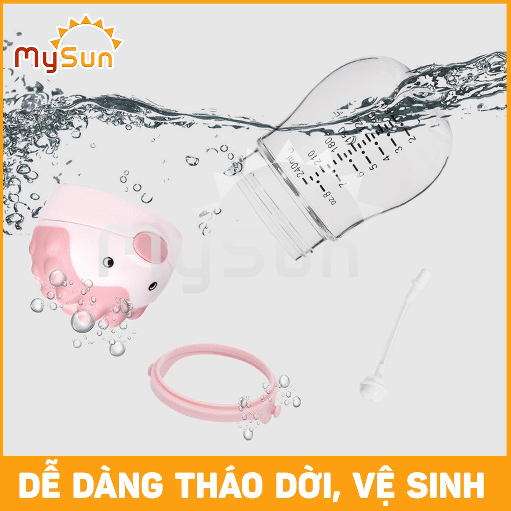 Bình nước KHỦNG LONG 3D cho bé | Bình uống nước học sinh có ống hút vòi Silicon, dây đeo cho bé trai, bé gái - MYSUN