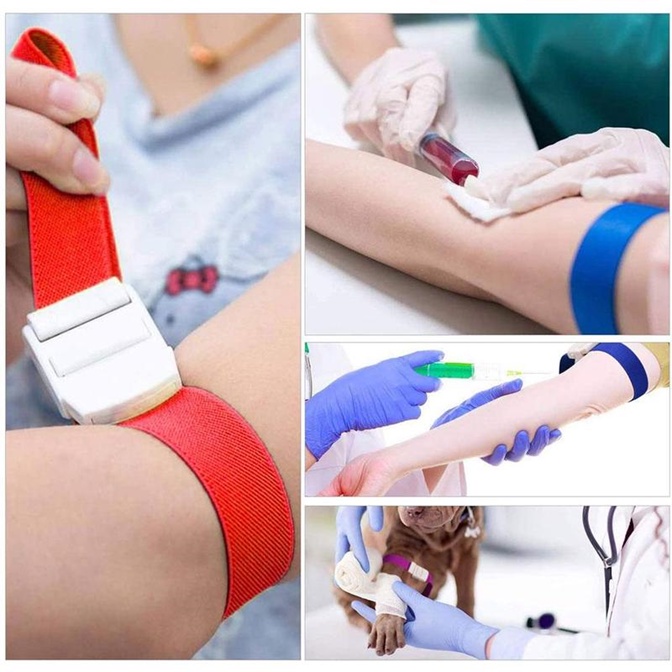 Dây Garo Khóa Nhựa Chất Lượng PT Medical Đỏ/Xanh/Cam Dùng Trong Y tế