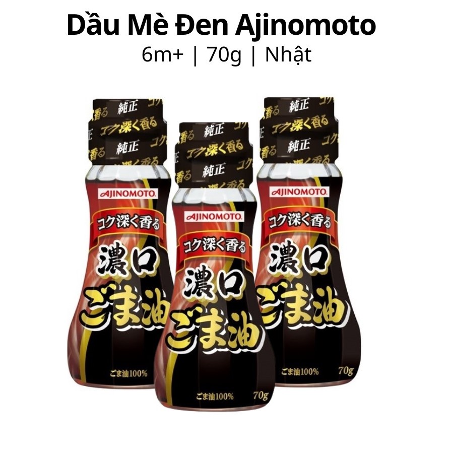 Dầu Mè Vừng Cho Bé Ăn Dặm Ajinomoto Nguyên Chất 100% Nhật Bản 70G Bổ Sung Vitamin Omega Canxi Date 2023