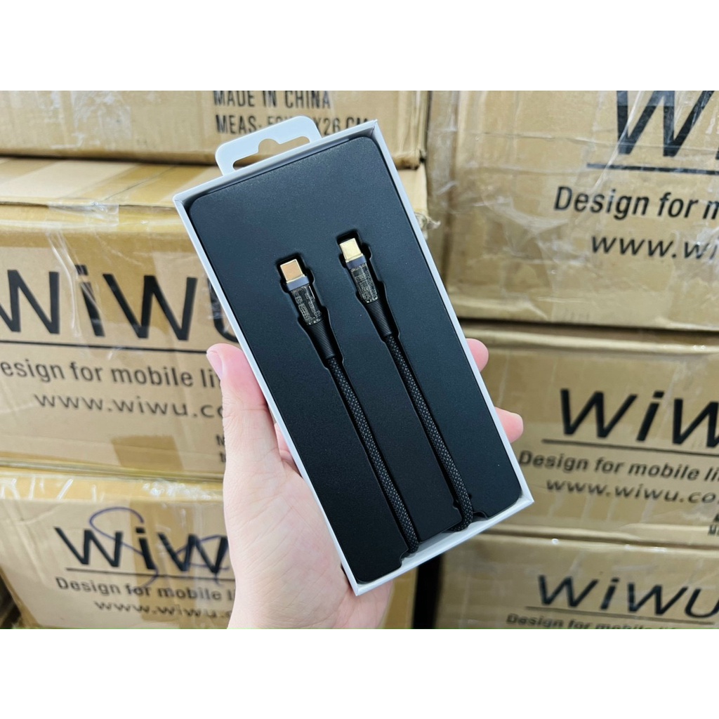 Cáp Wiwu Data Cable TM02 Cho Điện Thoại, Máy Tính Xách Tay, Máy Tính Bảng Hỗ Trợ Sạc Cực Nhanh 100W- Hàng chính hãng