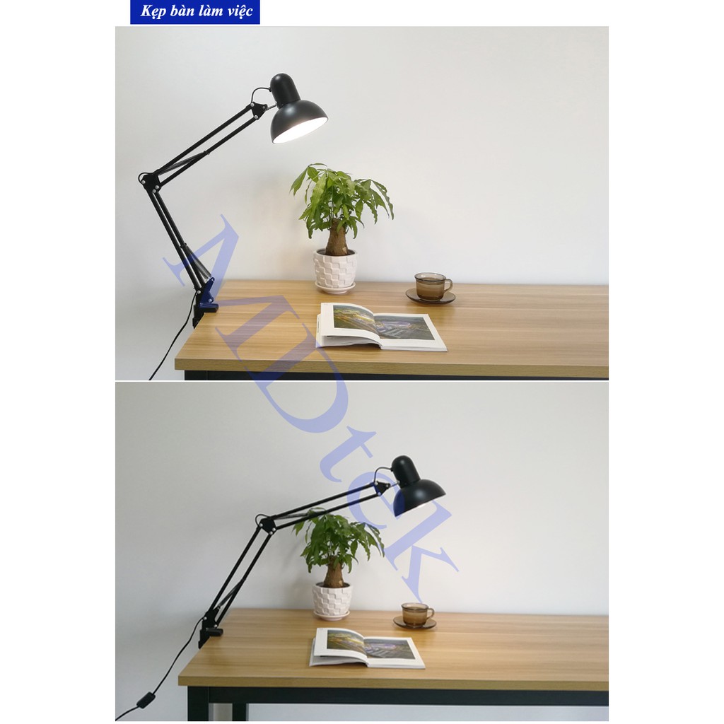 Đèn bàn kẹp kỹ thuật PIXAR 82cm học tập, làm việc  + Tặng 1 bóng led 7W