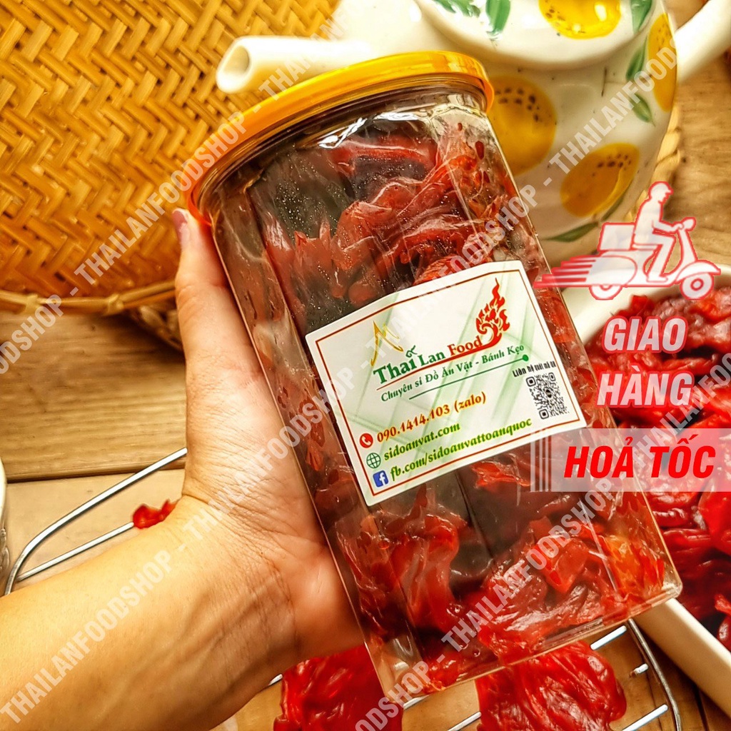 Mứt Hoa Hồng Đà Lạt (Mứt Hibiscus) Lon 300gr