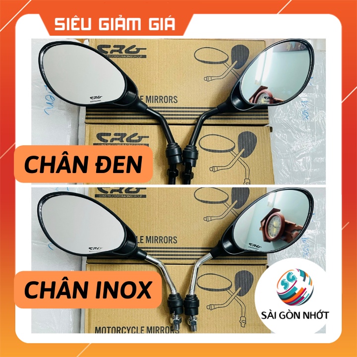 Cặp Gương,Kính chiếu hậu CRG YAZ chân đen,chân Inox - cho các dòng xe Yamaha