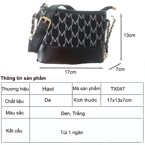 Túi Xách Nữ Đẹp, Đeo Chéo, Đeo Vai size nhỏ Đi Chơi, Đi Làm Thời Trang Cao Cấp Havi TX047