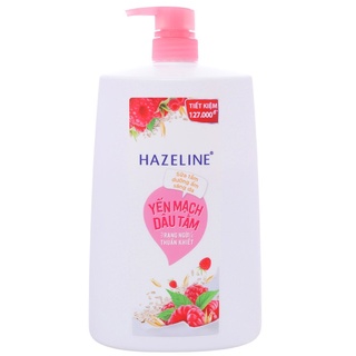 Sữa tắm dưỡng sáng da yến mạch - dâu tằm Hazeline chai 1,2kg