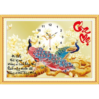 Tranh đính đá đồng hồ h756 ,df162
