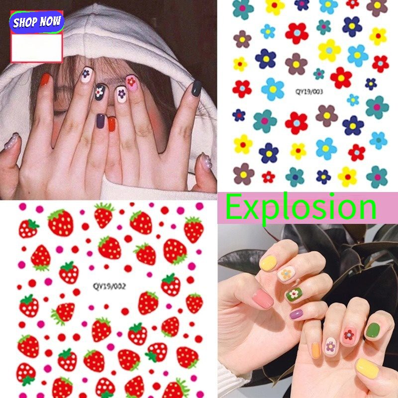 [Hàng mới về] Miếng Dán Trang Trí Móng Tay Kiểu Hoạt Hình 3d Nhiều Mẫu Tùy Chọn