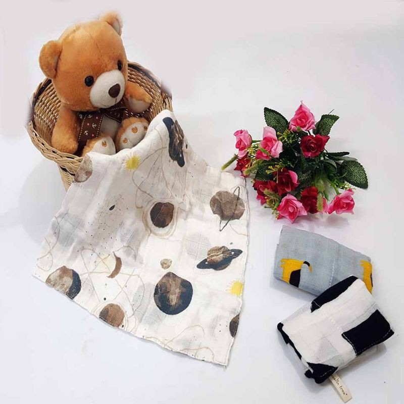 Set 3 Khăn Sữa Sợi Tre Muslin Tree Cao Cấp