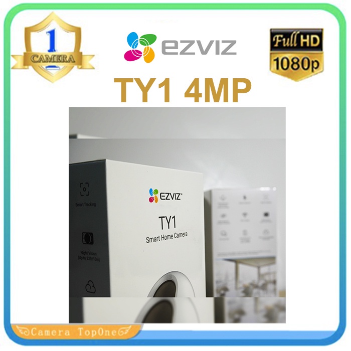 Camera Wifi EZVIZ TY1 4MP -CHÍNH HÃNG- Đàm Thoại 2 Chiều,Quay Quét 360 Độ Thông Min