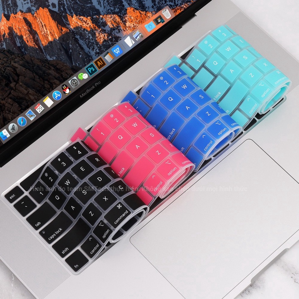 Miếng phủ bàn phím Mácbook SMTech nhiều màu bảo vệ chống thấm nước Air Pro M1 M2 13 inch 14 inch 15 inch 16 inch