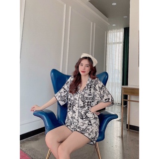 Đồ bộ pijama lụa tay cánh dơi mặc nhà đẹp