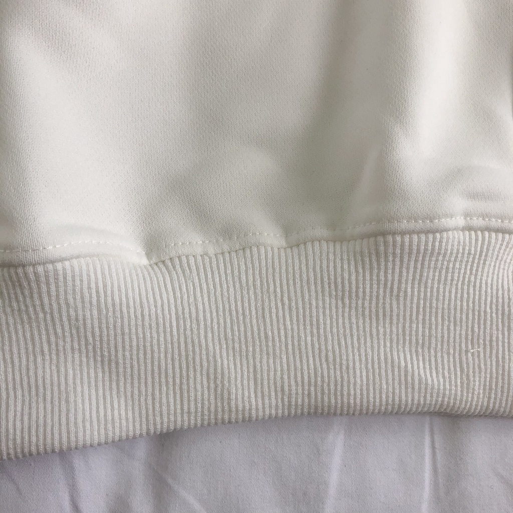 Áo Sweater nam nữ MEANSTORE nỉ da cá oversize Unisex form rộng Ulzzang Hàn Quốc chất mềm mịn - Trắng Kem