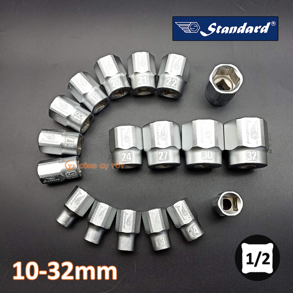 Bộ tuýp 24 chi tiết 1/2&quot; vành chụp lục giác 10-32mm Standard