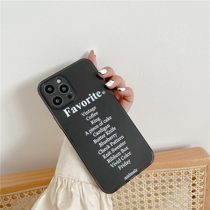 iPhone 11 Pro Max / iPhone12 / iPhone X / iPhone 7 Plus / iPhone 8 / iPhone 6 / iPhone 11 INS groove of the wind letter INS Anti-drop TPU phone case