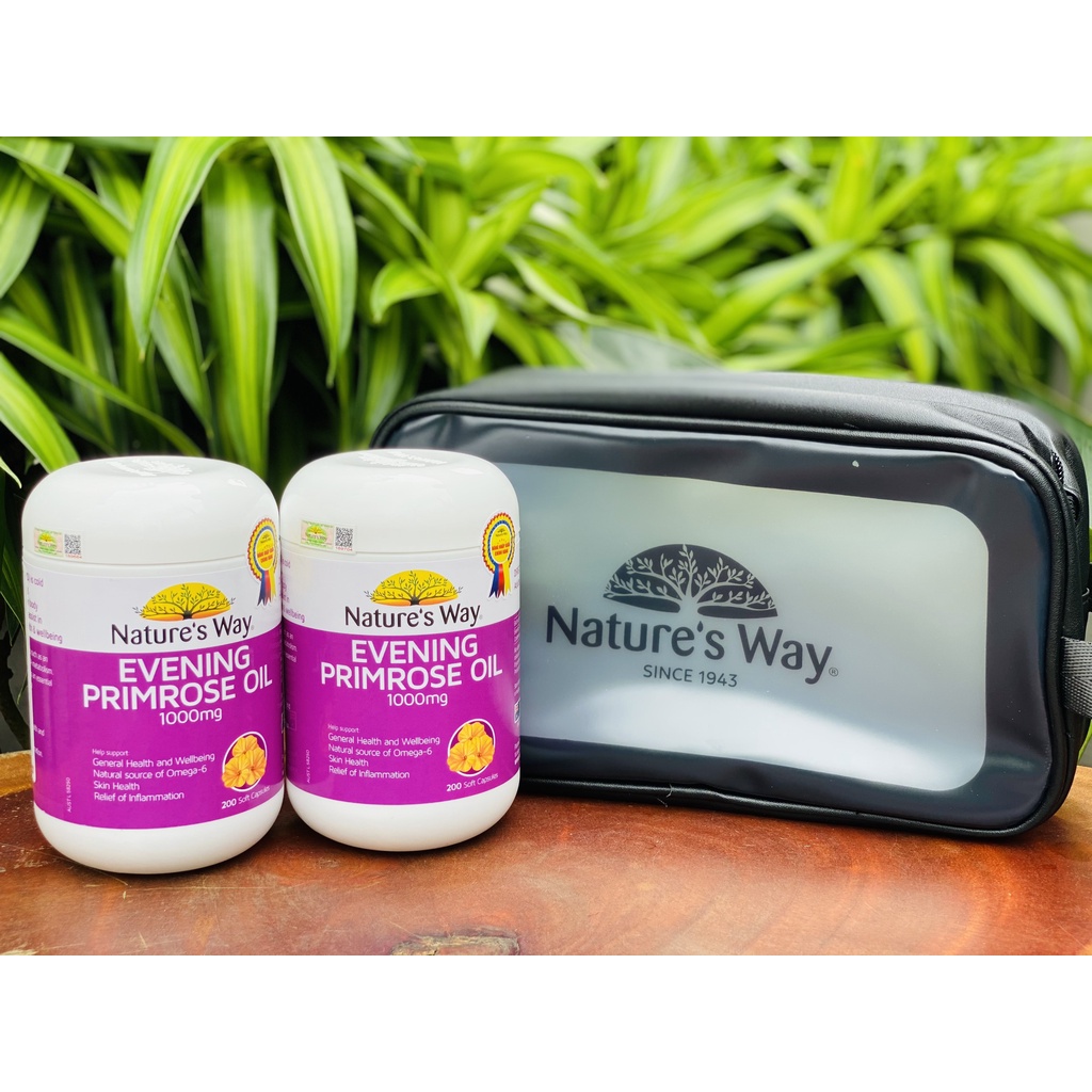 [Gift] Túi Đựng Mỹ Phẩm Đa Năng Trong Suốt NATURE'S WAY Có Quai Đồ Du Lịch Cá Nhân Chất Liệu Nhựa PVC