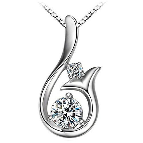 Mặt dây chuyền hợp kim đính đá hình tiên cá xinh xắn độc đáo