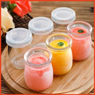 Sét 12 hũ thủy tinh làm sữa chua có nắp đậy cỡ 100 mL và 200 ml