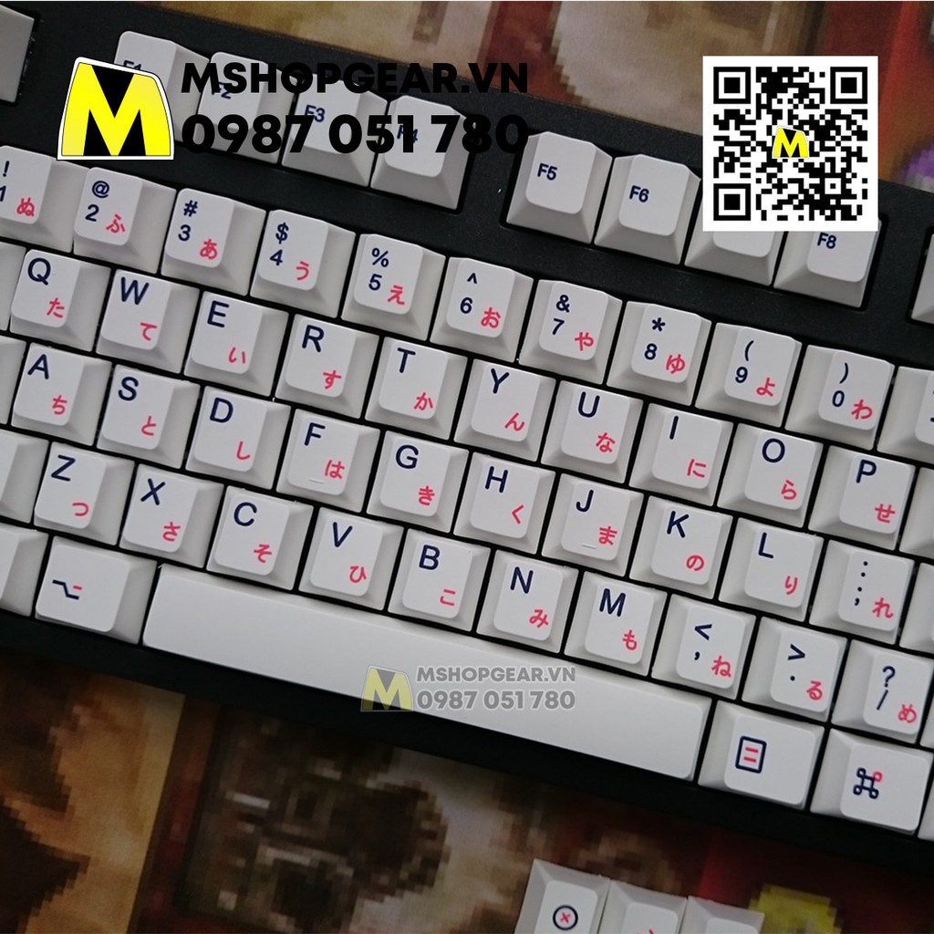Bộ nút nhựa thay thế bàn phím cơ - Keycap Macos icon mod thick pbt dye-sub cherry profile 129 keys lắp được nhiều layout
