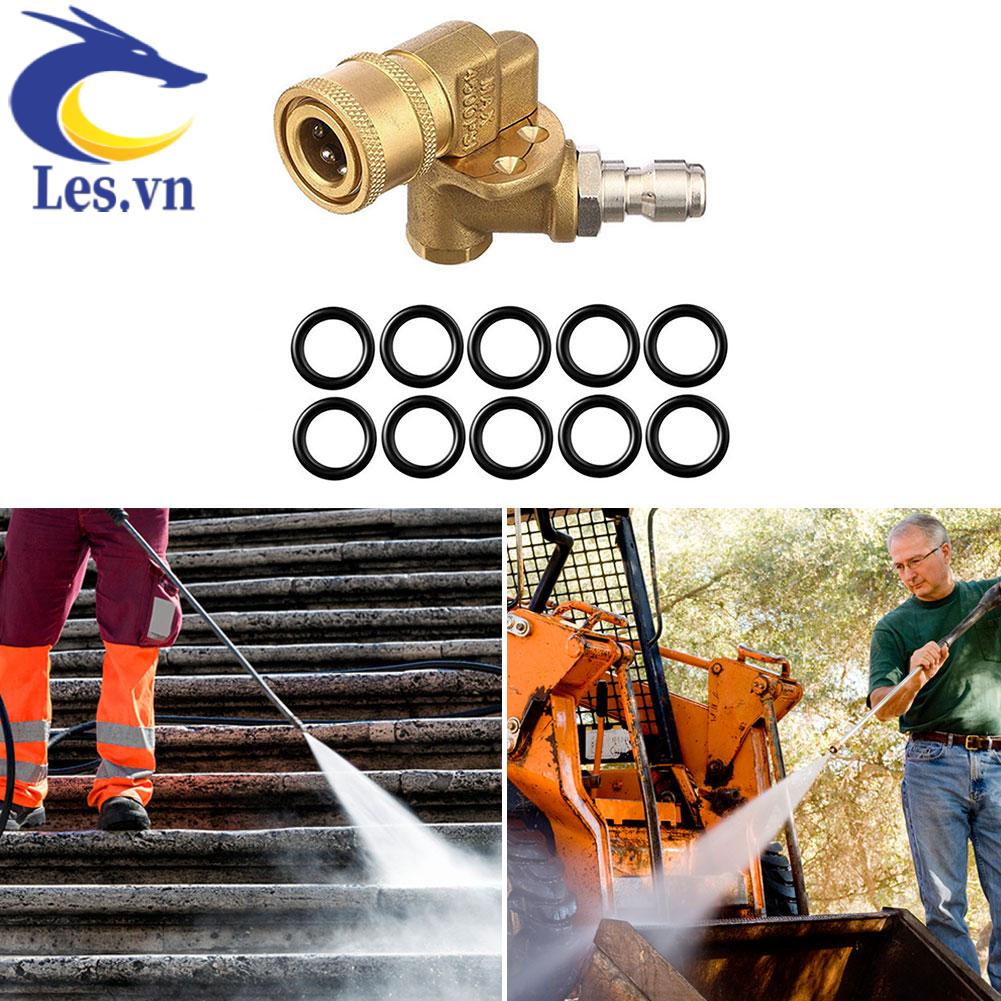 1/4 Đầu Nối 180 Độ + 10 Vòng Tròn Cho Máy Phun Rửa Áp Lực
