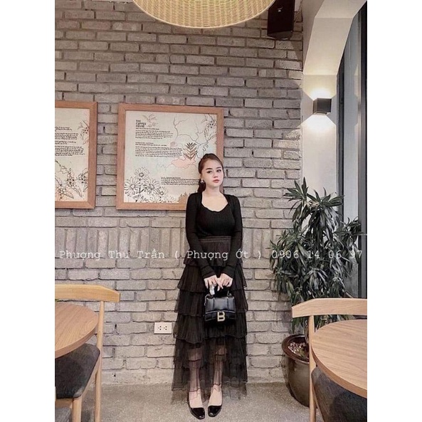 Chân váy 6 tầng