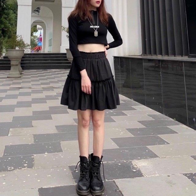 CHÂN VÁY NGẮN HAI TẦNG BASIC QT | BigBuy360 - bigbuy360.vn