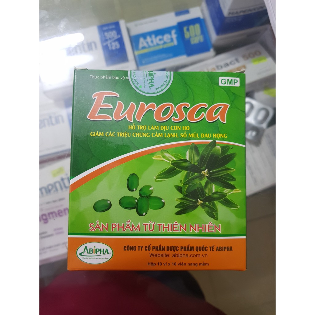 Eurosca, Eurosca Fort Abipha - Giảm ho, thông mũi, giảm triệu chứng đau họng, cảm lạnh