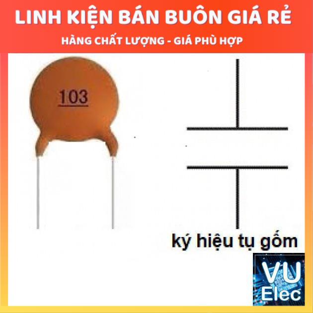 Tụ gốm giá trị nF, pF... (10 chiếc)