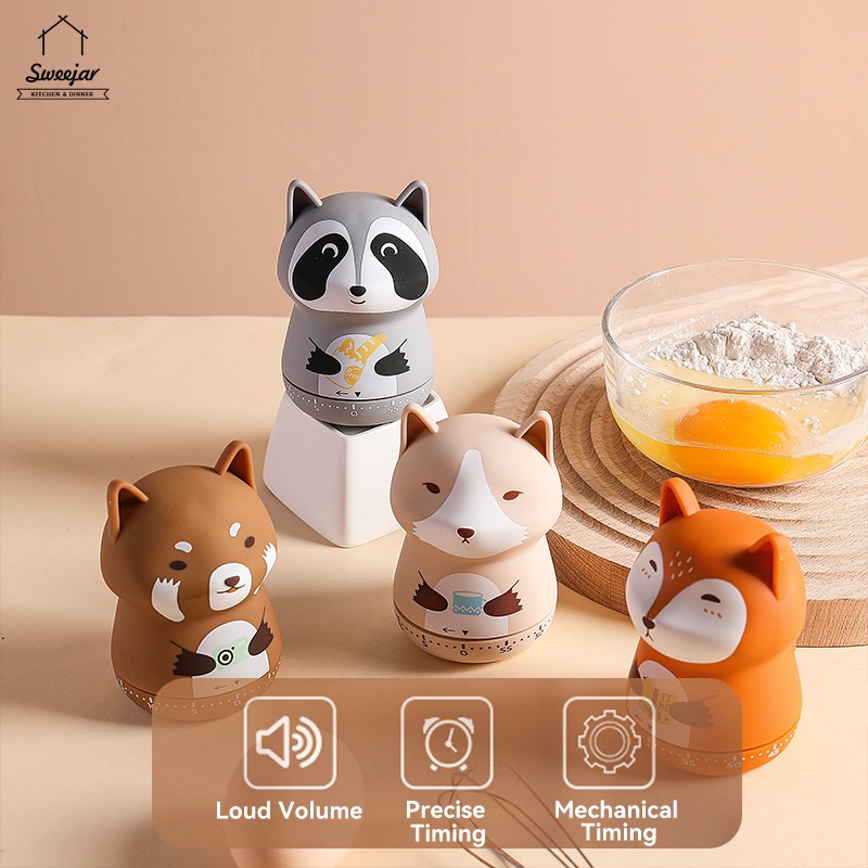 Đồng hồ đếm ngược SWEEJAR bằng ABS hình động vật dùng để nấu nướng
