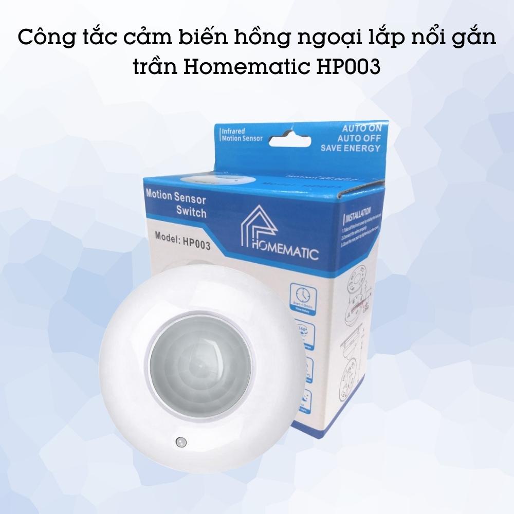 Công Tắc Cảm Biến Hồng Ngoại Thông Minh Lắp Nổi Gắn Trần Nổi Tự Động Bật Tắt Đèn Homematic HP003