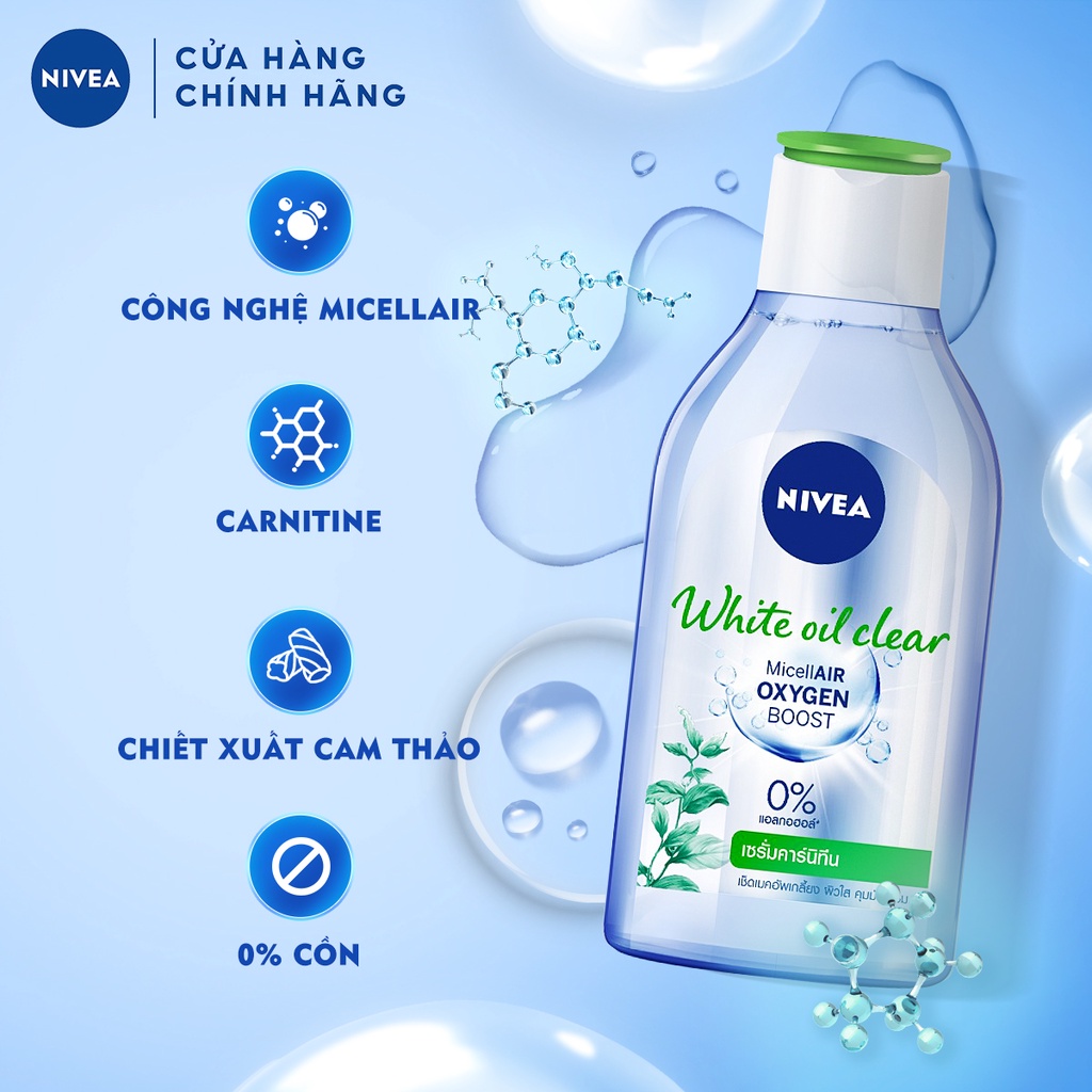 Nước Tẩy Trang NIVEA Kiểm Soát Nhờn White Oil Clear Micellar Water - 400ml - 84212