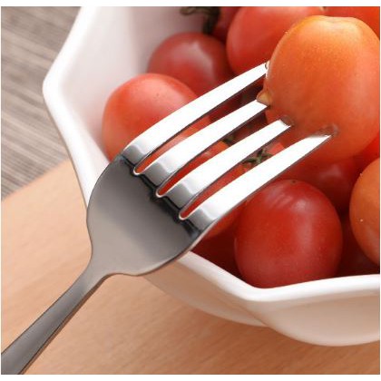 Bộ Thìa Dĩa Inox Cán Gỗ Sồi Cao Cấp Tặng Kèm Hộp Đựng