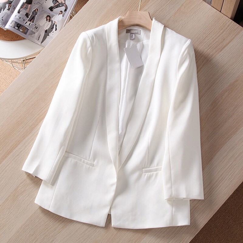 Áo vest blazers H&M màu trắng | BigBuy360 - bigbuy360.vn
